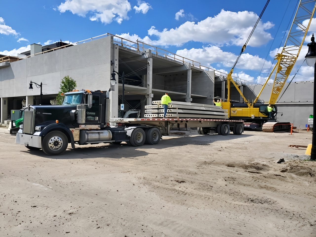 Crane at construction site