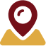 Location pin over mountains